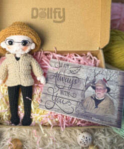 Personalized Crochet Doll with Photo Card "I Am Always With You"