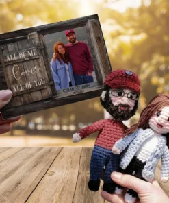 Personalized Crochet Doll with Photo Card "All Of Me Loves All Of You"