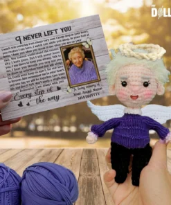 Personalized Crochet Doll with Photo Card "I Never Left You"